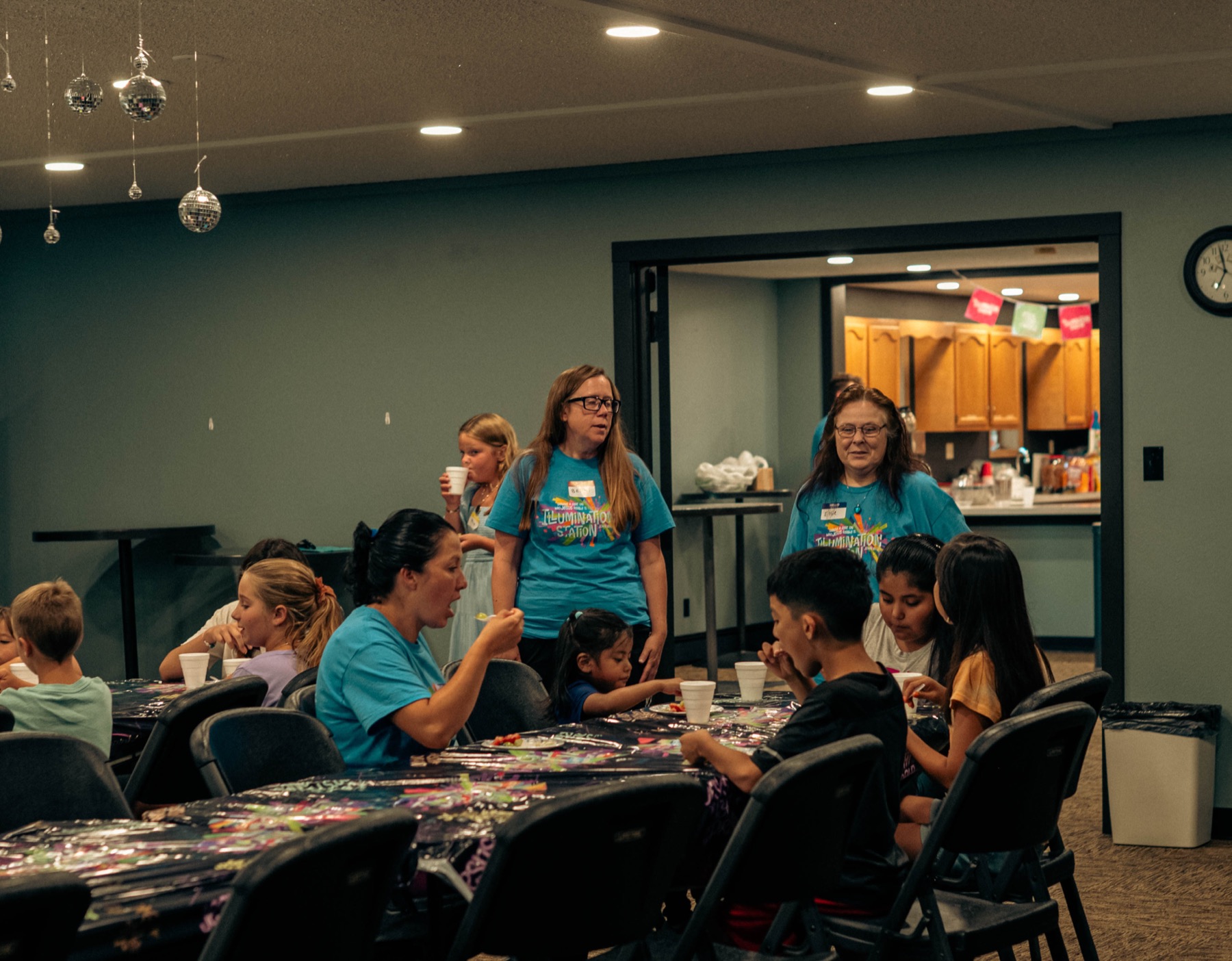 Snack time in the fellowship hall