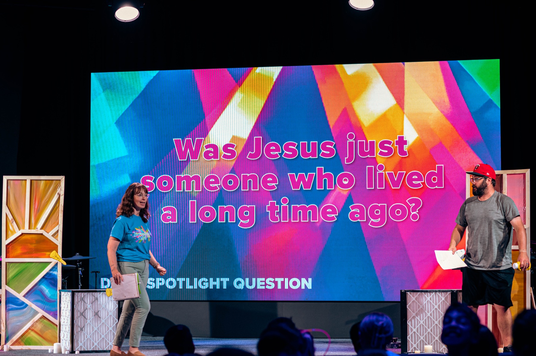 VBS skit on stage