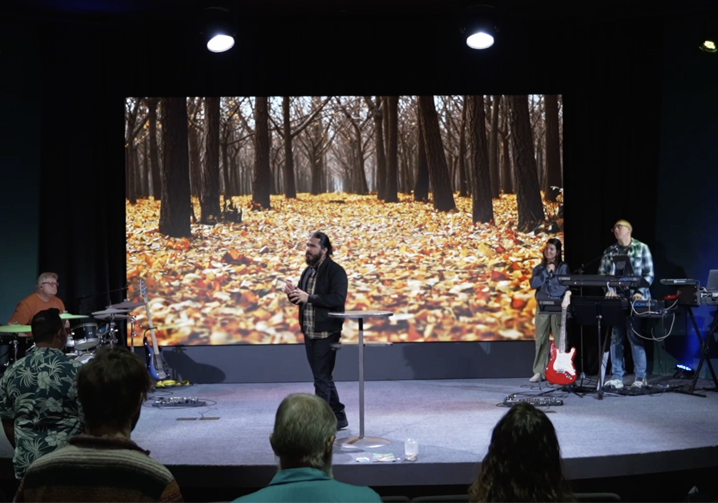 Pastor Daniel preaching on a Sunday morning
